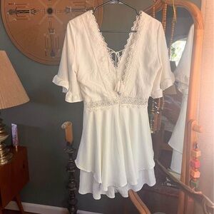 White Short Bridal After Party Dress